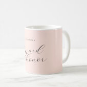 Mug Minuscule femme de chambre rose moderne (Devant droit)