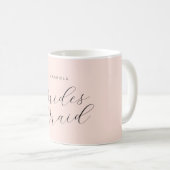 Mug Minuscule femme de ménage moderne rose (Devant droit)