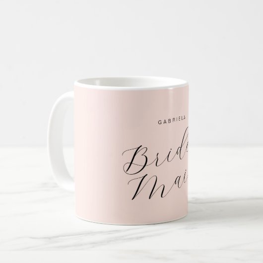 Mug Minuscule femme de ménage moderne rose (Devant gauche)