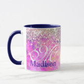 Mug Minuscule monogramme de parties scintillant argent (Gauche)