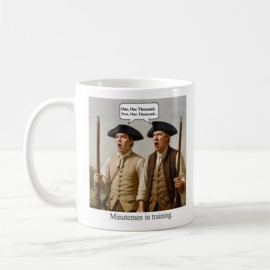 Mug Minutemen in training. (Gauche)