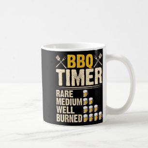 Mug Minuteur BBQ Rare Moyen Bien Brûlé Bière Drôle