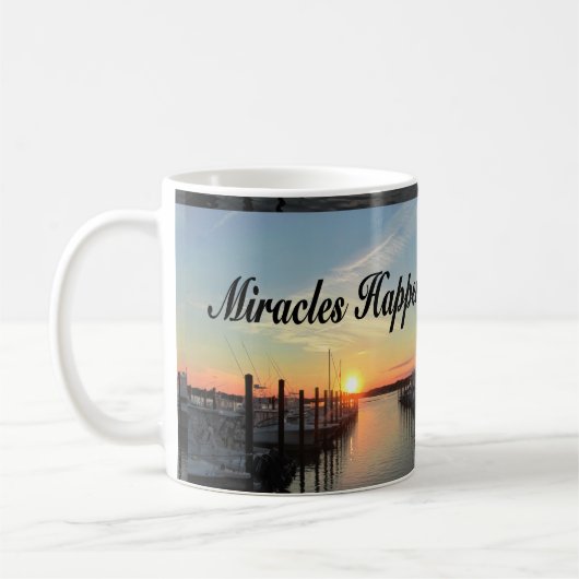 MUG MIRACLES ARRIVE SUNSET PHOTO DESIGN (Gauche)