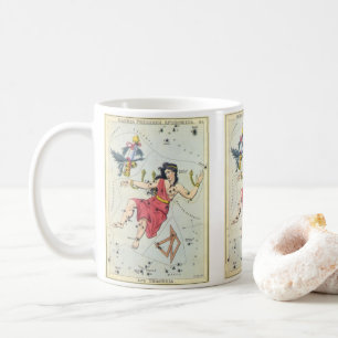 Mug Miroir d'Urania, Carte céleste d'astronomie vintag