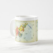 Mug Miroir d'Urania, Carte céleste d'astronomie vintag (Devant gauche)
