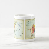 Mug Miroir d'Urania, Carte céleste d'astronomie vintag (Centre)