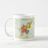 Mug Miroir d'Urania, Carte céleste d'astronomie vintag (Gauche)