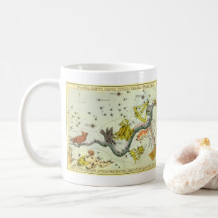 Mug Miroir d'Urania, Carte céleste d'astronomie vintag