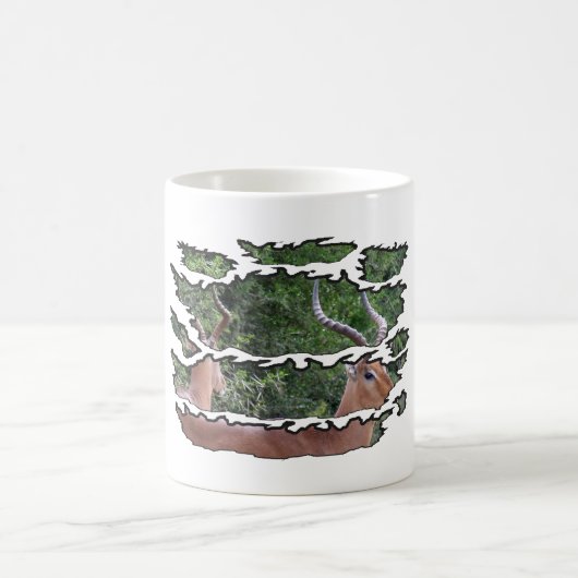 Mug Miroir Impala de la faune arrachée (Centre)