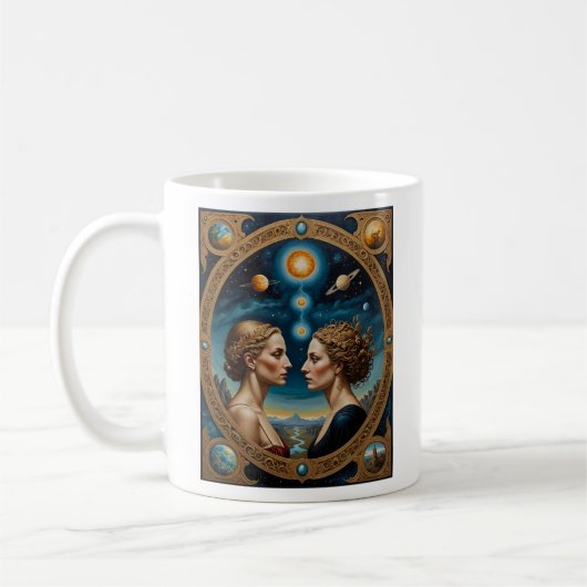 Mug Mirror céleste déesses cosmique (Gauche)