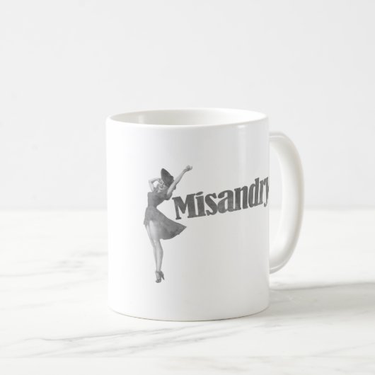 Mug Misandry ! Conception graphique (Devant droit)