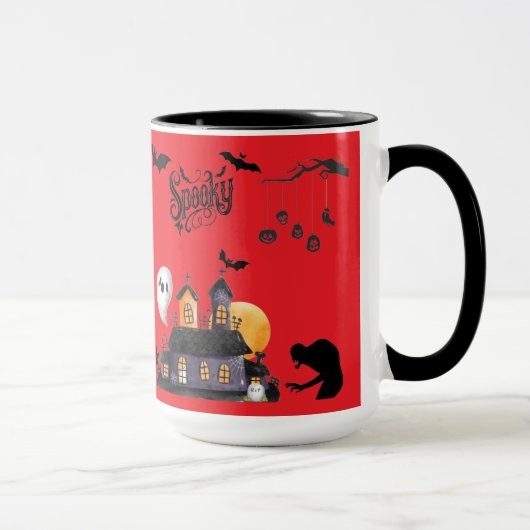 Mug Mischief au clair de lune rouge vif (Droite)