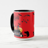 Mug Mischief au clair de lune rouge vif (Devant gauche)