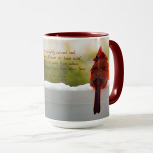 Mug Mise à jour : Cardinal/Visiteur du ciel poème & te