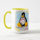 Mug Mise à niveau de Windows Debian Linux Tux (Gauche)
