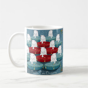Mug Mise en tambour de douze chats… Vacances
