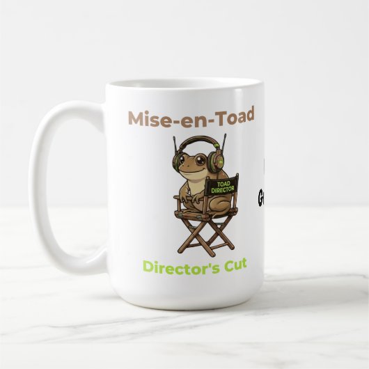 Mug Mise-en-Toad Director’s Cut Cinéma Pun Toad Art (Gauche)