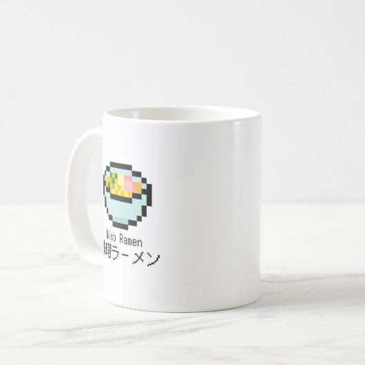 Mug Miso Ramen Retro Pixel Art (Devant gauche)
