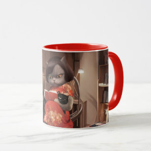 Mug Miss Meow - Heure Vintage de lecture de chats