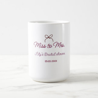 Mug Miss to Mrs enterrement de vie de jeune fille ajou