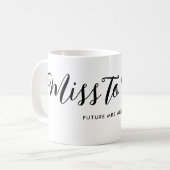 Mug Miss to Mrs Moderne Boho Script Enterrement de Vie (Devant gauche)
