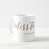 Mug Miss to Mrs Moderne Script Boho Enterrement de Vie (Devant gauche)