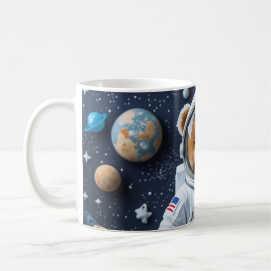 Mug Mission Ready Teddy Astronaut (Gauche)