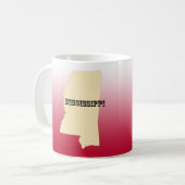 Mug - Mississippi State Map avec la ville (Devant gauche)