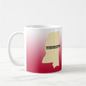 Mug - Mississippi State Map avec la ville (Gauche)