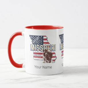 Mug Missouri State États-Unis Carte rétro Vintage USA