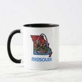 Mug Missouri State Tattoo Style Gateway Arch Riverboat (Gauche)