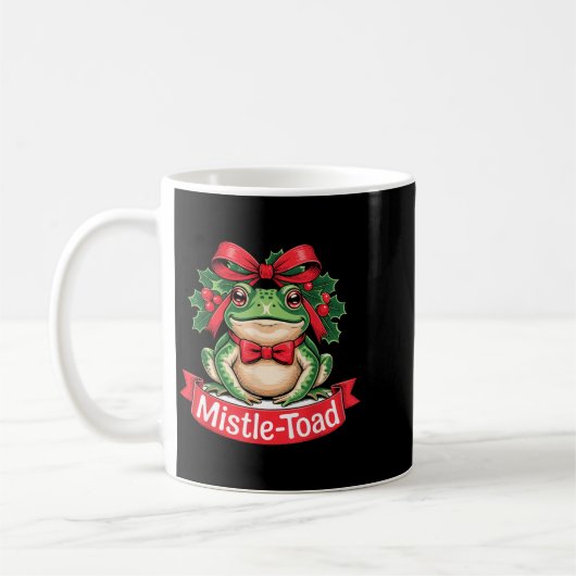 Mug Mistle-toad Funny Christmas Toad Pun  (Gauche)