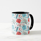 Mug Mistletoe de Noël et Motif cadeau (Devant droit)