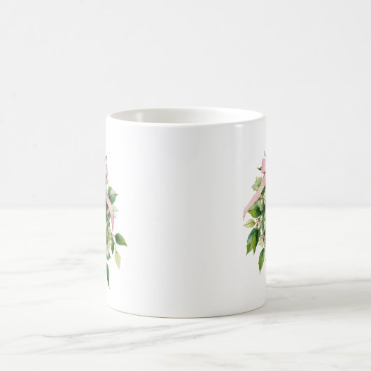 Mug Mistletoe with Pink Ribbon (Centre)