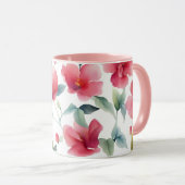 Mug Misty Red Floral Pattern (Devant droit)