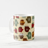 Mug Mitaines confortables de vacances de Noël d'hiver (Devant gauche)
