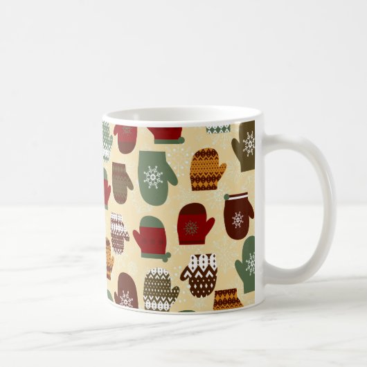 Mug Mitaines confortables de vacances de Noël d'hiver (Droite)
