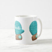 Mug mitaines d'hiver mignonnes mitaines de flocons de  (Devant droit)