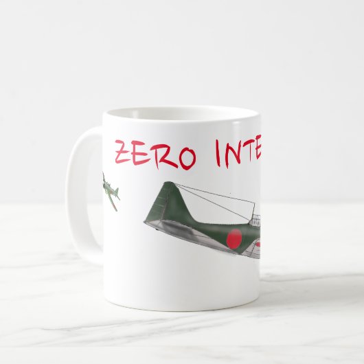 Mug Mitsubishi Zero 7AM 'Zéro Intérêt' (Devant gauche)