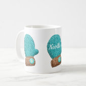 Mug Mittenne d'hiver mignon flocon de neige mitaines (Devant gauche)