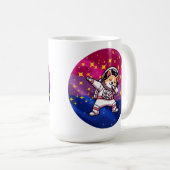 Mug MIXED MARTIAL ART : Drapeau BI dans l'espace avec  (Devant droit)