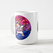 Mug MIXED MARTIAL ART : Drapeau BI dans l'espace avec  (Devant gauche)
