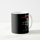 Mug MIXED MARTIAL ART Grappling cadeau Anatomie de BJJ (Devant droit)