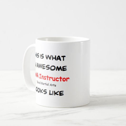 Mug mixed martial art instructeur, génial (Devant gauche)