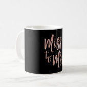 Mug Mlle à Mme Fête des mariées Rose Gold Foil (Devant gauche)