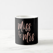 Mug Mlle à Mme Fête des mariées Rose Gold Foil (Centre)