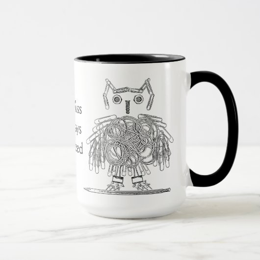 Mug Mlle drôle Organized de hibou de fourniture de (Droite)