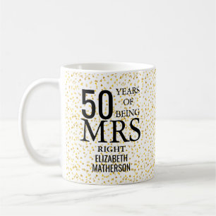 Mug Mme Bonne Fête d'anniversaire de 50 ans