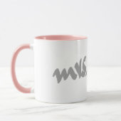 Mug Mme Cadeaux pour la fête des mères gris blanc rose (Gauche)