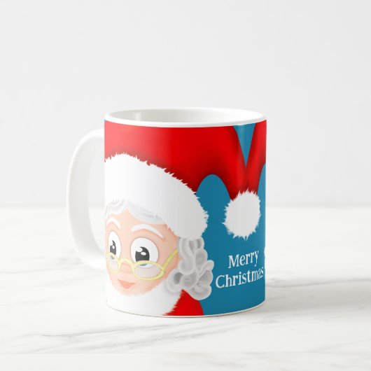 Mug Mme Claus Custom Joyeux Noël (Devant gauche)